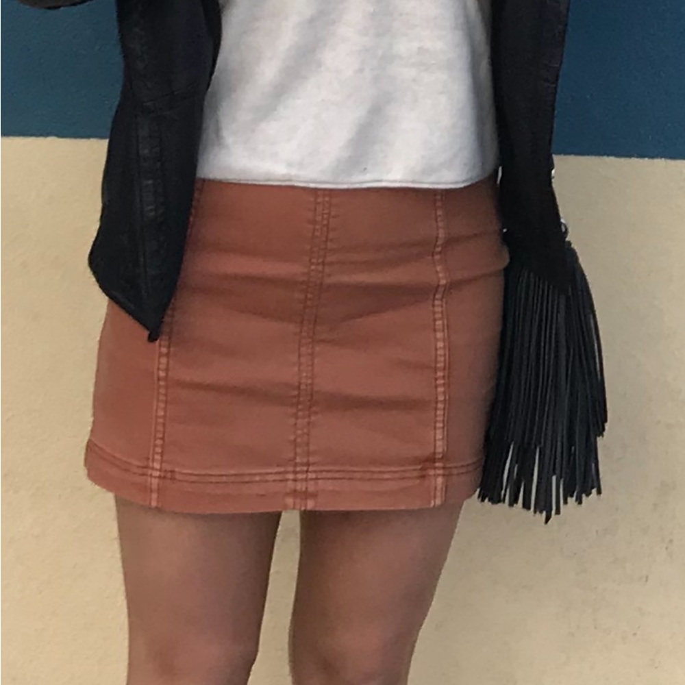 Free People orange skirt